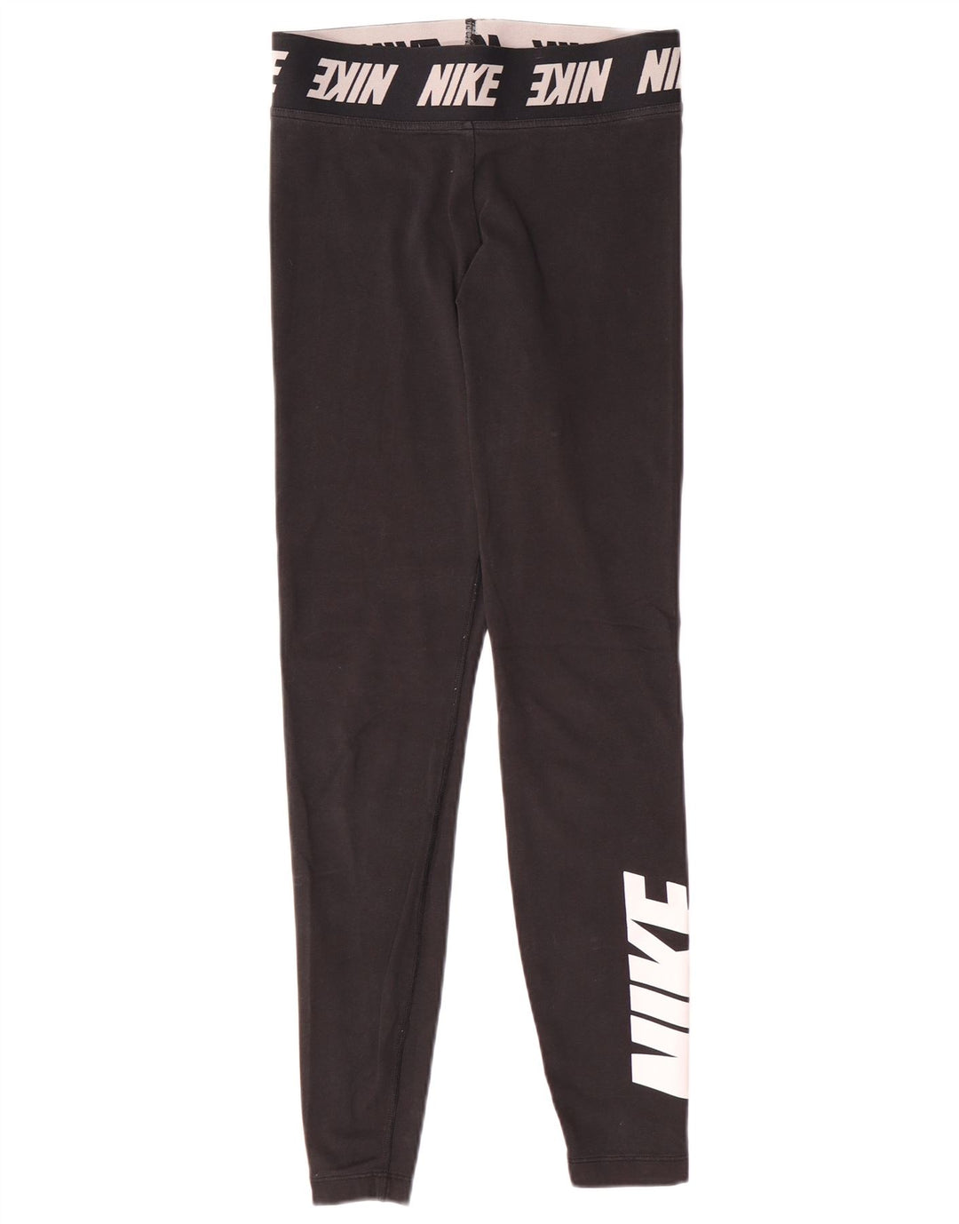 NIKE Grafiske Leggings til kvinder UK 12 Medium Sort Bomuld