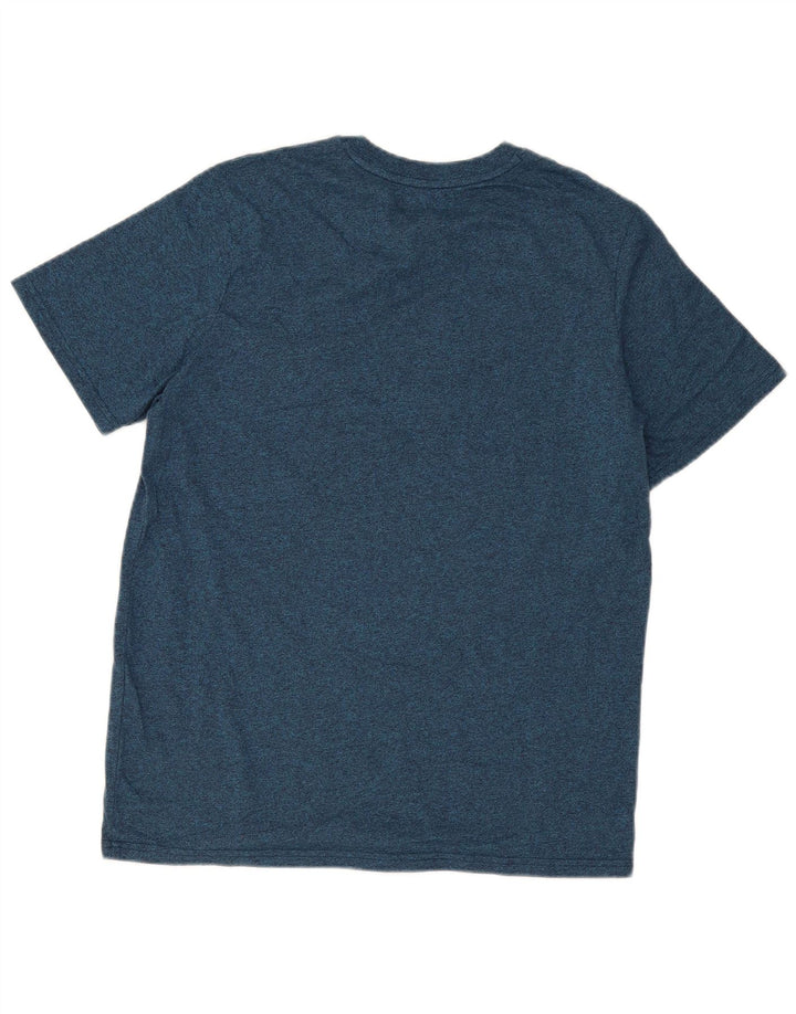 Superdry Grafisk T-shirt top til mænd, stor blå flækket