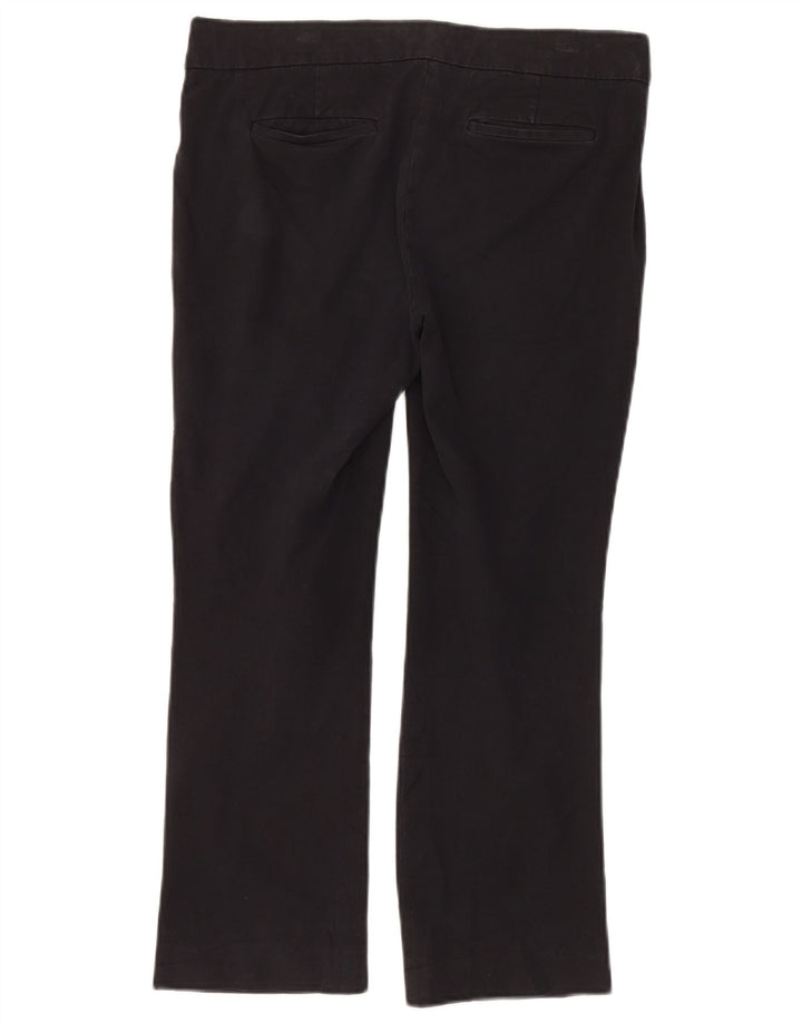 J. Crew Dame Campbell Bootcut Cropped Trousers US 4 Small W32 L25 Black