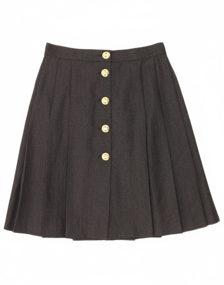 Bagarry Kvinder plisseret nederdel IT 44 Medium W26 Sort Ny Uld