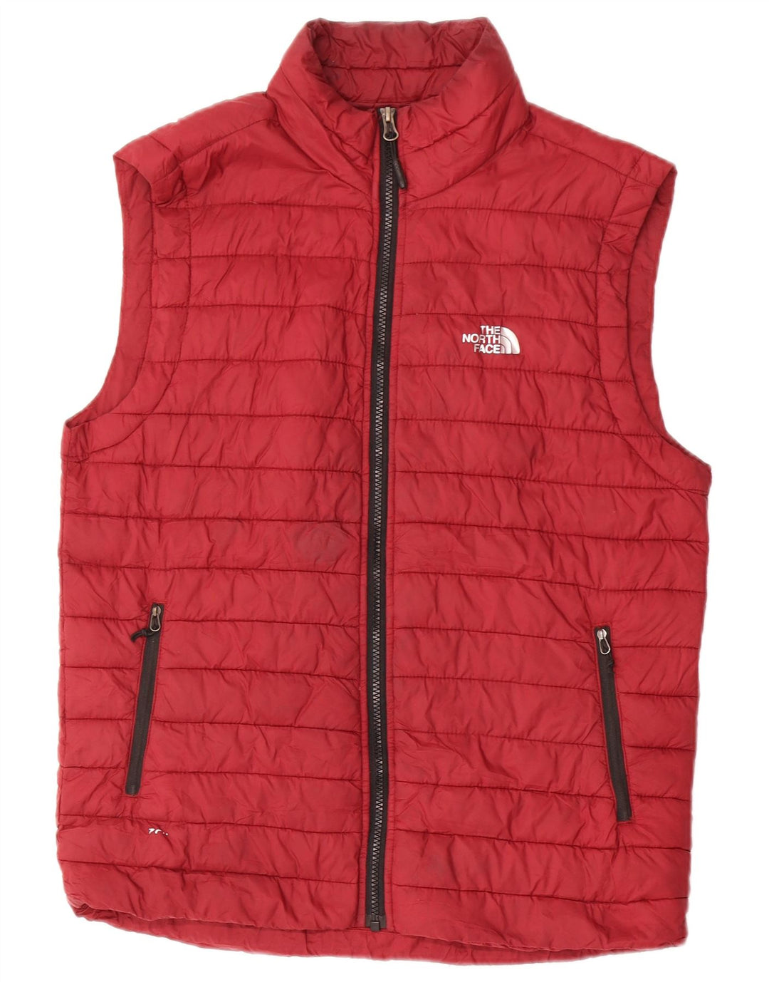 The North Face Mens Polstret Gilet UK 38 Medium Maroon Polyester