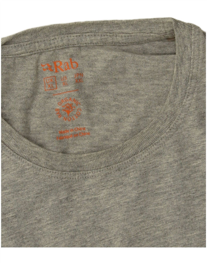 Rab Herre Grafisk T-Shirt Top XL Grå Bomuld