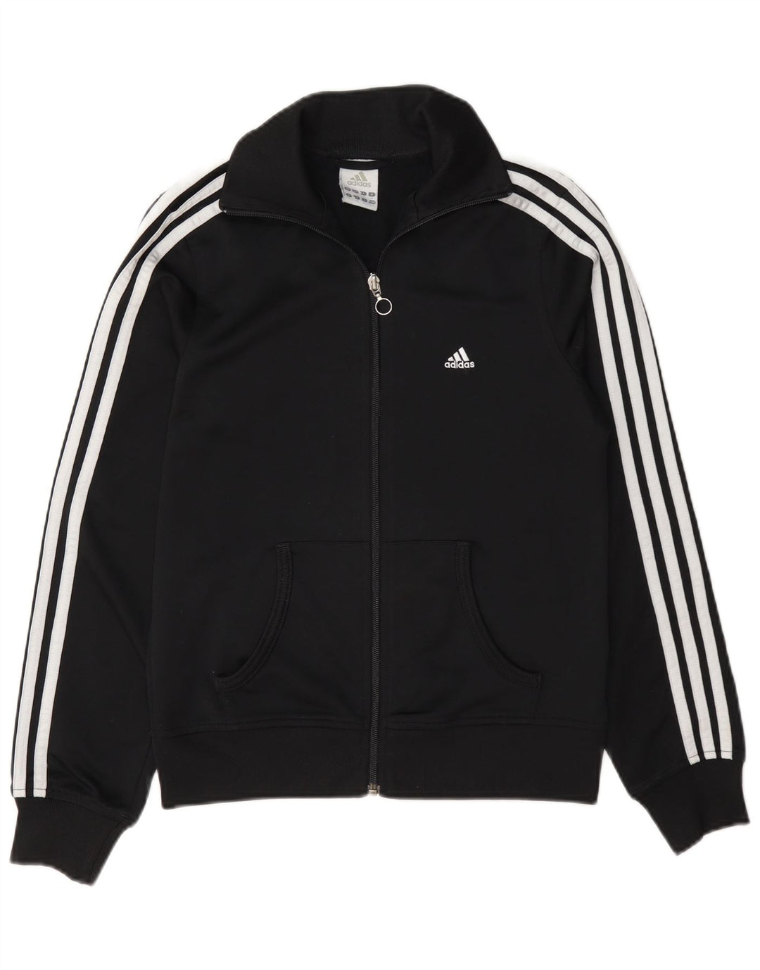 Adidas træningsdragt topjakke til kvinder UK 10 Lille sort polyester