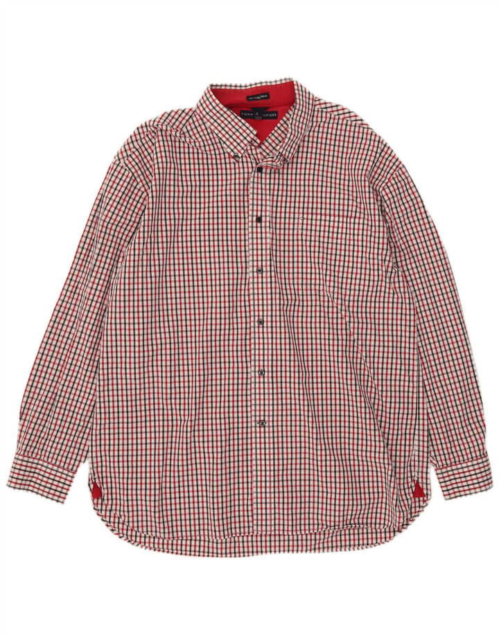 Tommy Hilfiger herreskjorte XL rød ternet