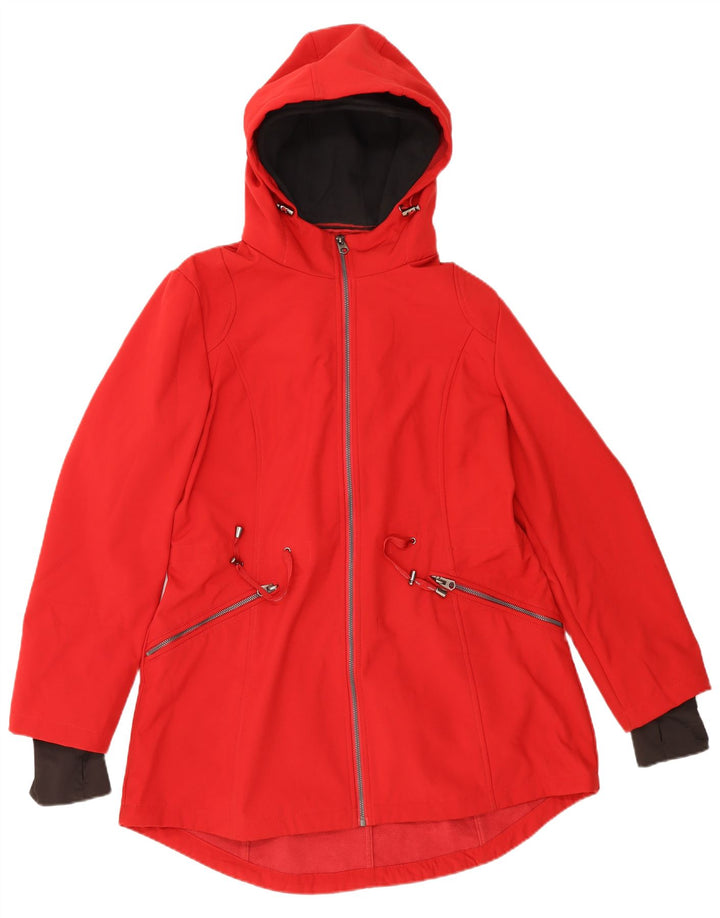 French Connection Dame Hætte Regular Fit regnjakke UK 14 Large Red