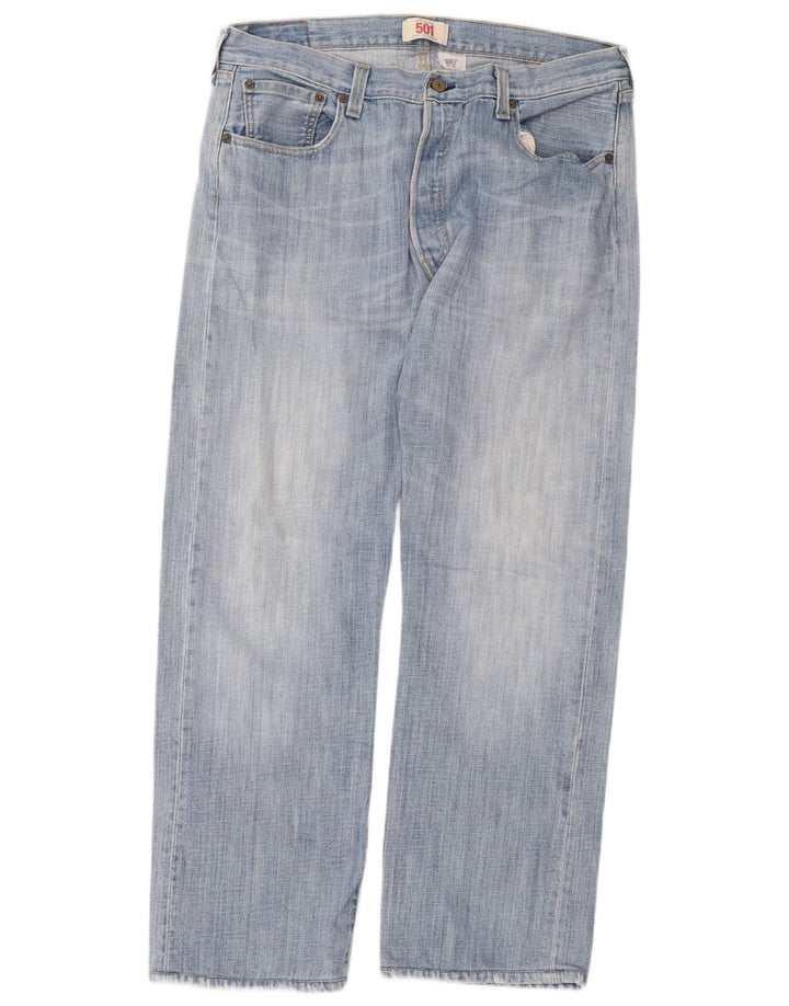 Levi's Herre 501 lige jeans W36 L32 blå bomuld