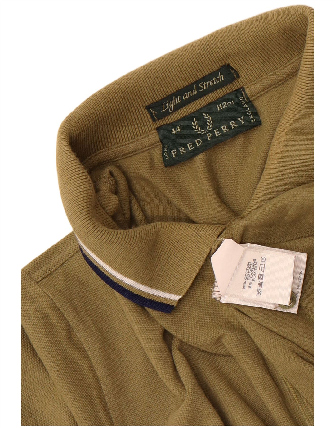 Fred Perry Herre let og stræk poloshirt Medium Khaki Bomuld