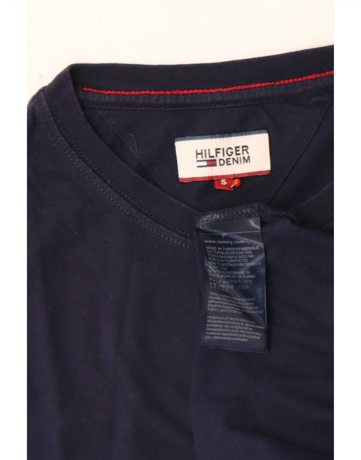 Tommy Hilfiger Herre Regular T-Shirt Top Lille marineblå bomuld