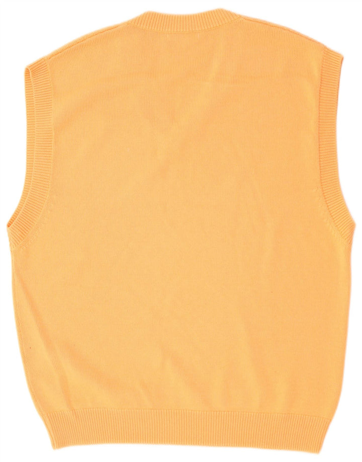 Zara Herrevest Tank Top XL Orange Bomuld