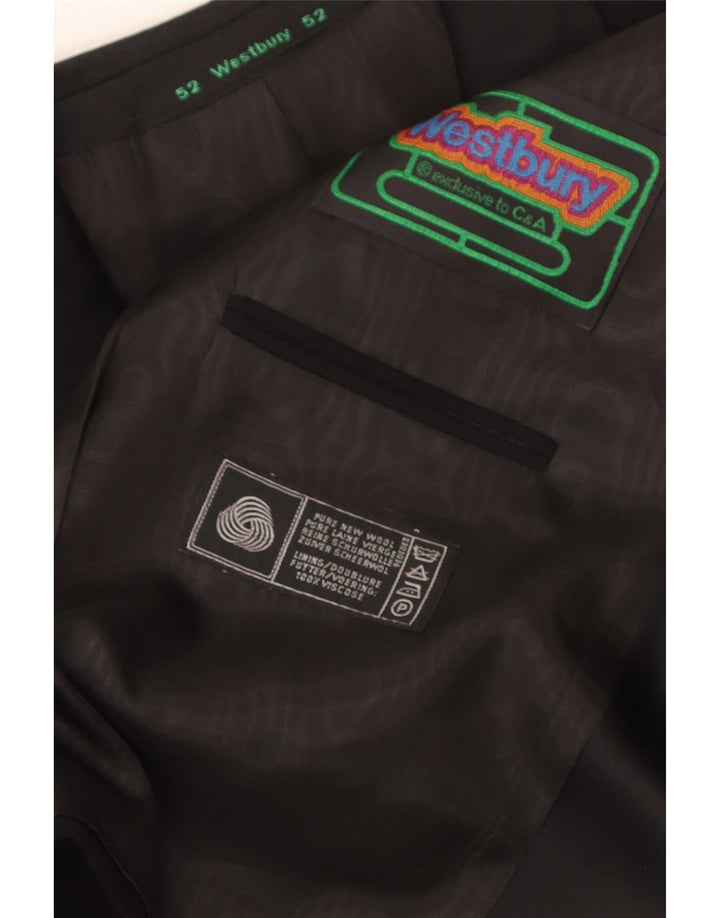 WESTBURY Herre By C&A Blazerjakke med 1 knap EU 52 Large Black New Wool
