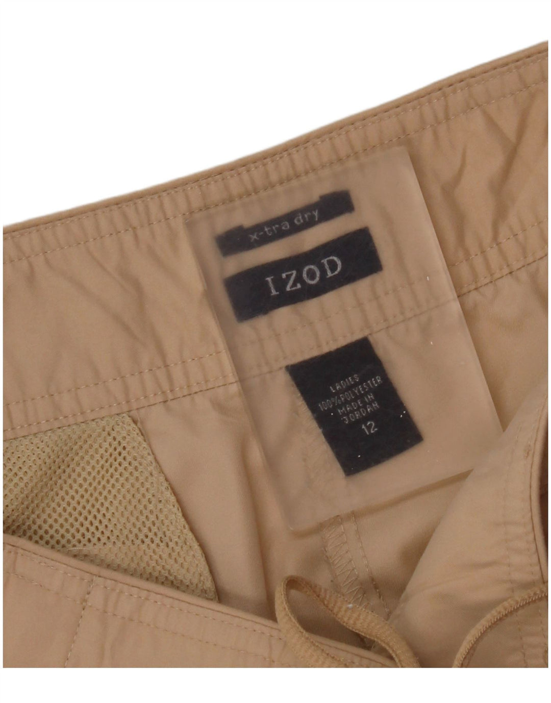 Izod Dame Capri Cargo Bukser US 12 Large W34 L21 Beige Polyester