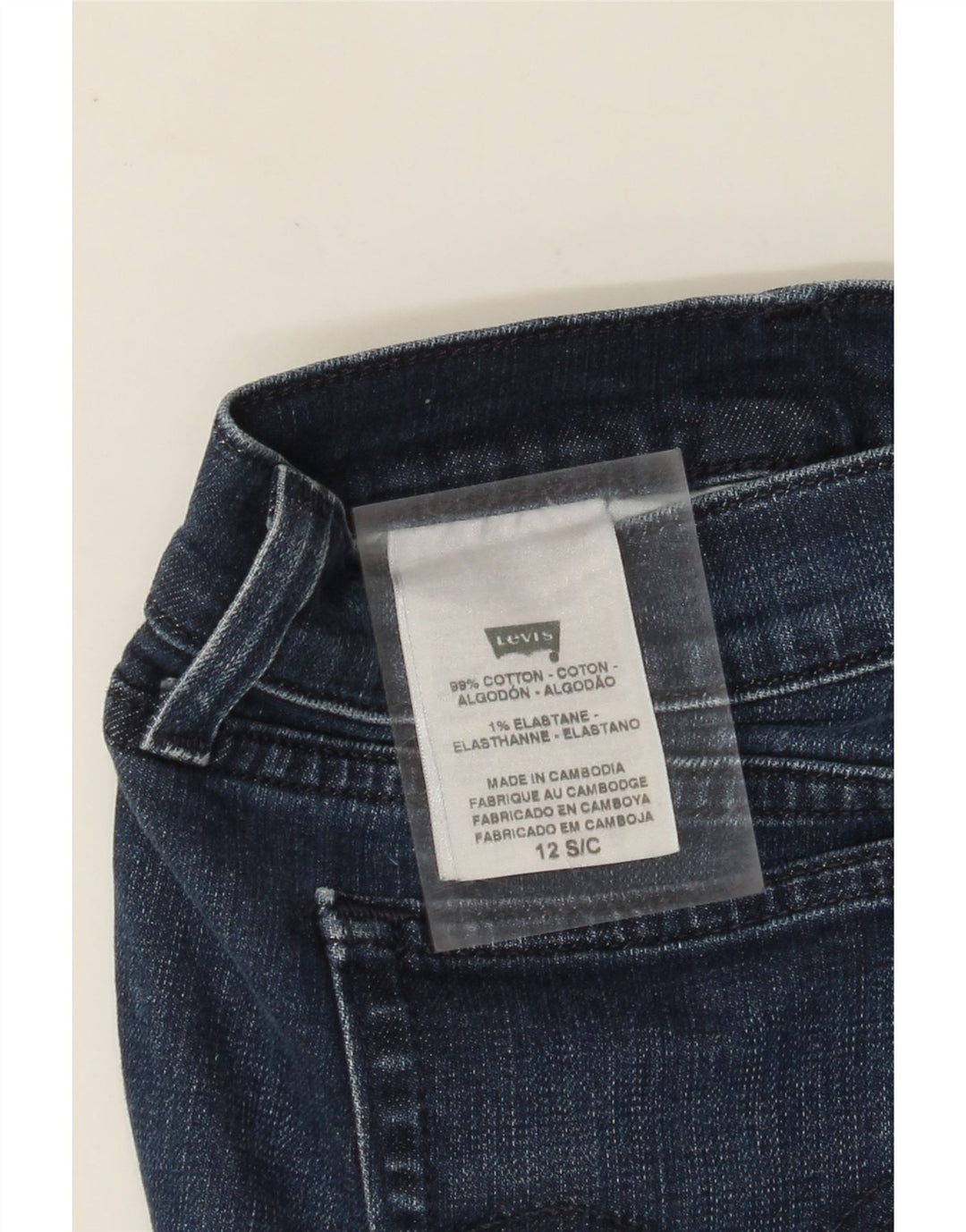 LEVI'S Dame Bootcut Jeans US 12 Large W32 L29 Blå Bomuld