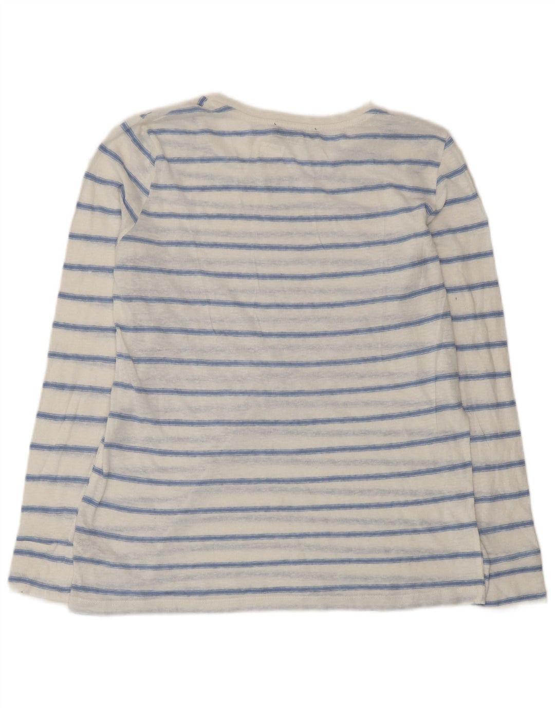 Marks & Spencer Damebluse Top UK 14 Medium hvid stribet polyester