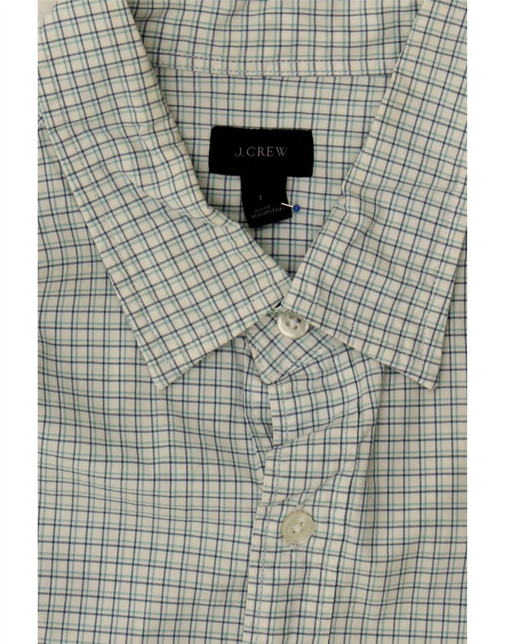 J. CREW Mens Shirt Large Blue Check Cotton Vintage J. Crew and Second-Hand J. Crew from Messina Hembry 