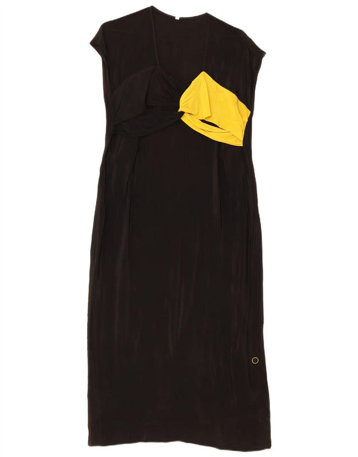 Vintage Maxikjole til kvinder IT 42 Medium Sort Colourblock