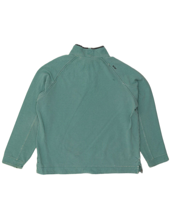 Fedt ansigt herre lynlås-hals sweatshirt XL turkis bomuld