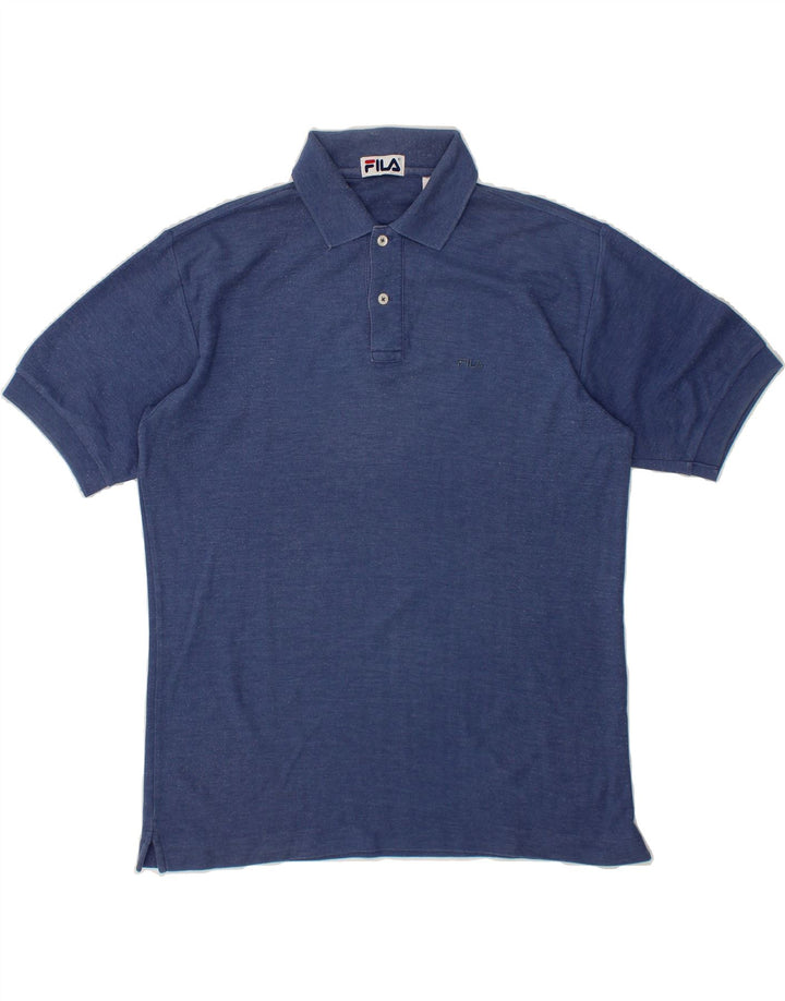 FILA Mens Polo Shirt IT 48 Medium Navy Blue Cotton Vintage Fila and Second-Hand Fila from Messina Hembry 