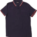 LOTTO Mens Polo Shirt Medium Navy Blue Cotton