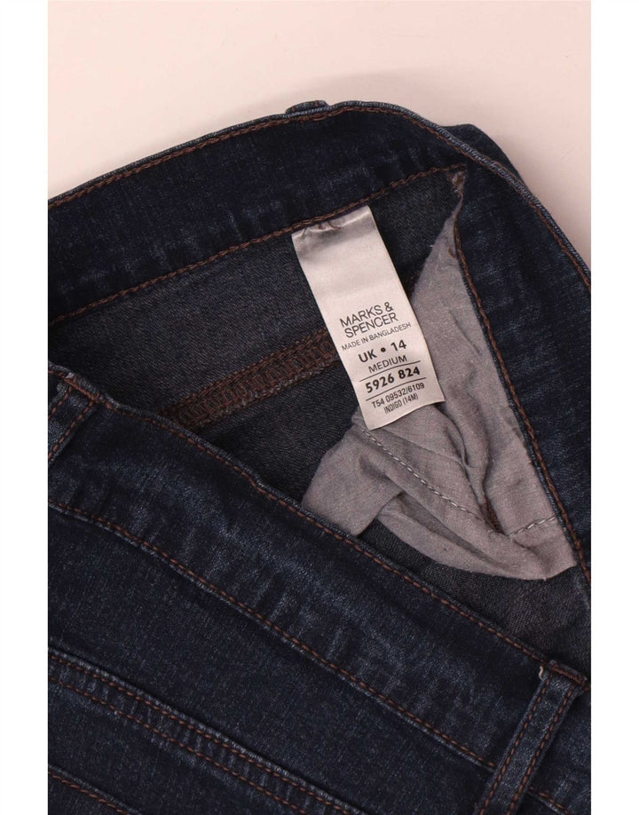Marks & Spencer Dame Straight Jeans UK 14 Large W32 L27 Navy Blue