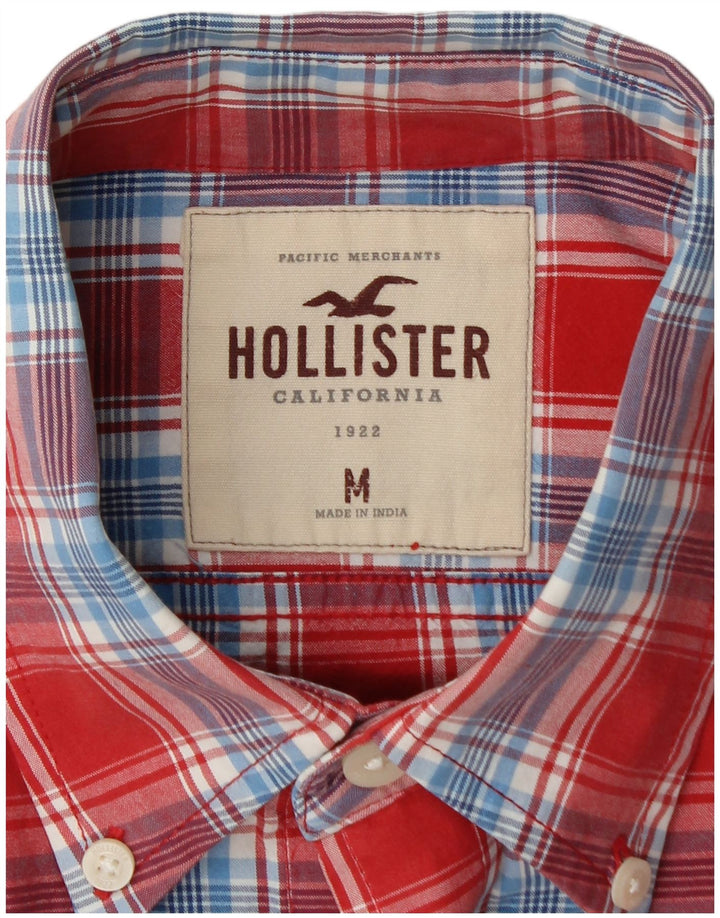 HOLLISTER Herreskjorte Medium rød ternet bomuld