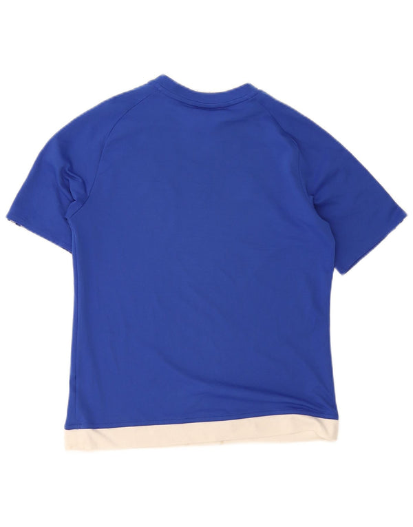 Adidas drenge Climalite grafisk T-shirt top 13-14 år blå farveblok