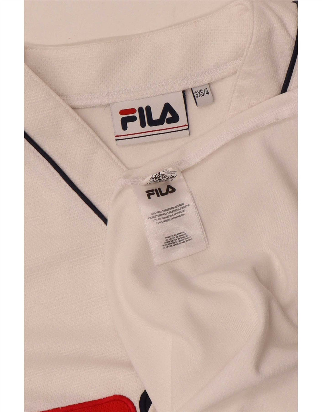Fila Herre Grafisk Jersey Top 2XS Hvid Colourblock Polyester
