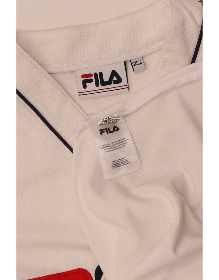 Fila Herre Grafisk Jersey Top 2XS Hvid Colourblock Polyester