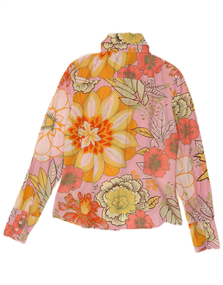 Sisley Womens Shirt UK 12 Medium Multicolored Floral