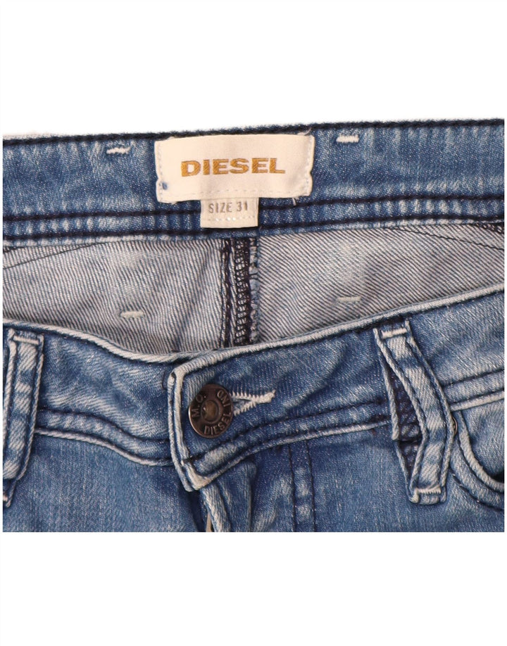 Diesel Herre Distressed Denim Shorts W31 Medium Blue Cotton