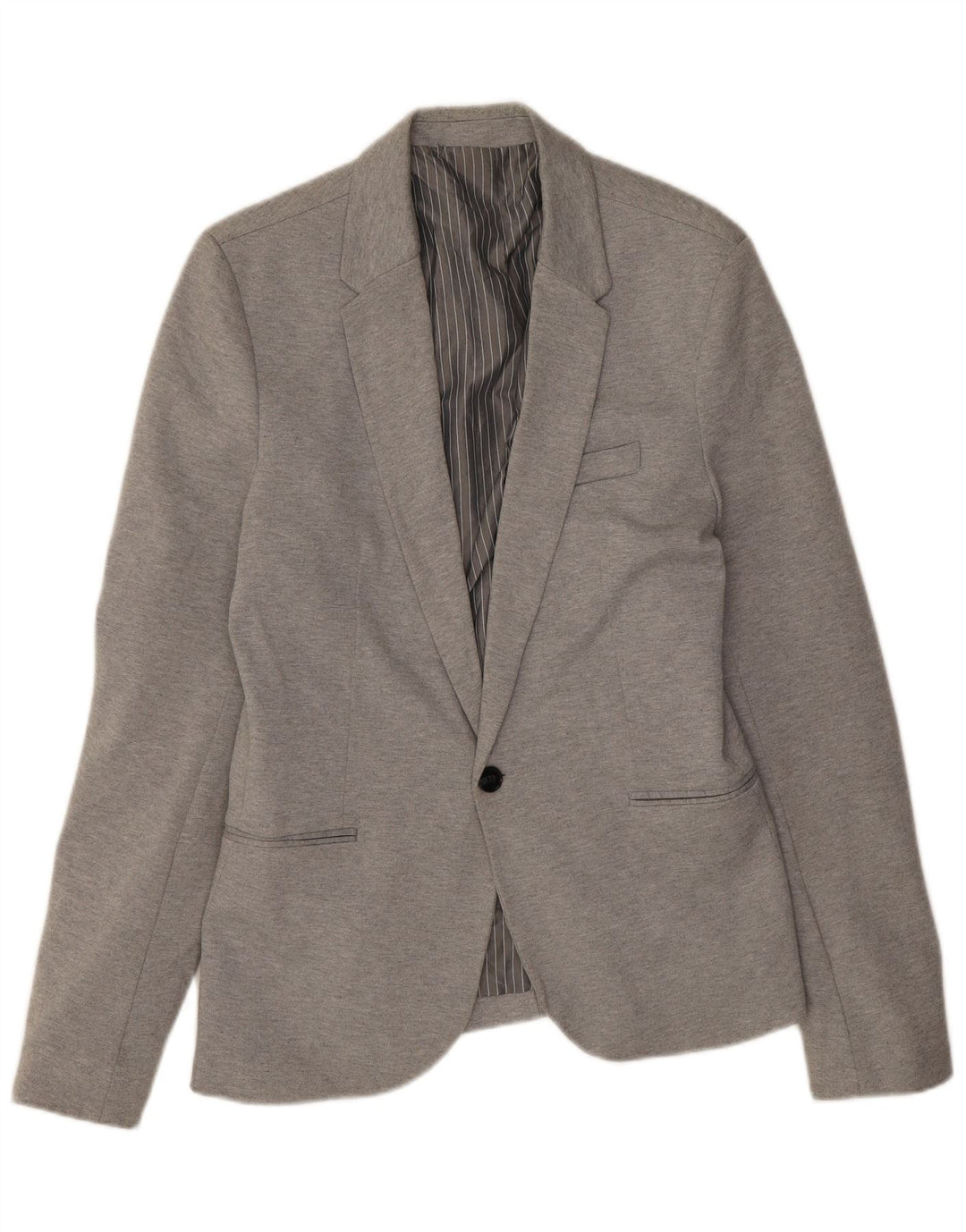 Zara Herre 1 Knap Blazer Jacket UK 40 Large Grå