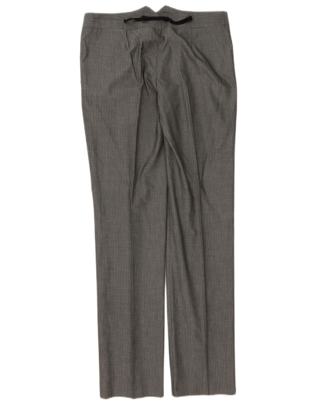 Sisley Dame Pegged Suit Trousers IT 42 Medium W30 L32 Grå nålestribe