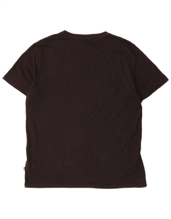 Puma Herre Grafisk T-Shirt Top Medium Sort Bomuld