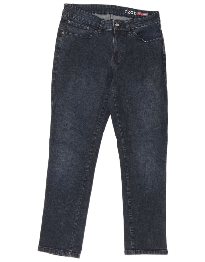 IZOD Herre Comfort Stretch Straight Jeans W32 L30 Blå Bomuld