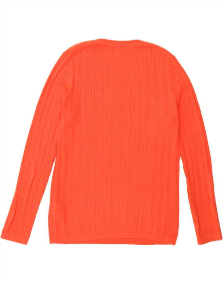 TOMMY HILFIGER Womens Crew Neck Jumper Sweater UK 14 Medium Orange Vintage Tommy Hilfiger and Second-Hand Tommy Hilfiger from Messina Hembry 