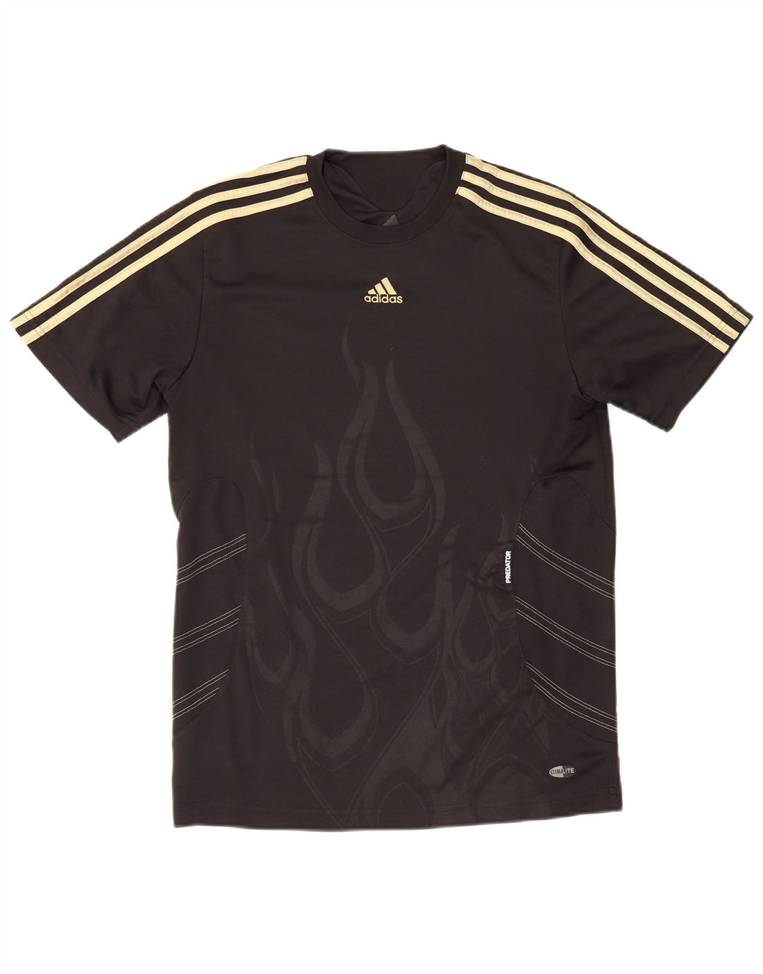 Adidas Herre abstrakt mønster T-shirt top lille sort polyester