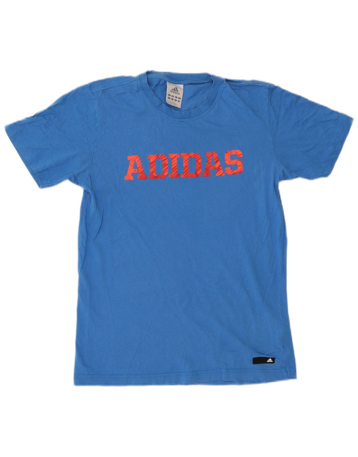 Adidas Grafisk T-shirt top til mænd, lille blå bomuld
