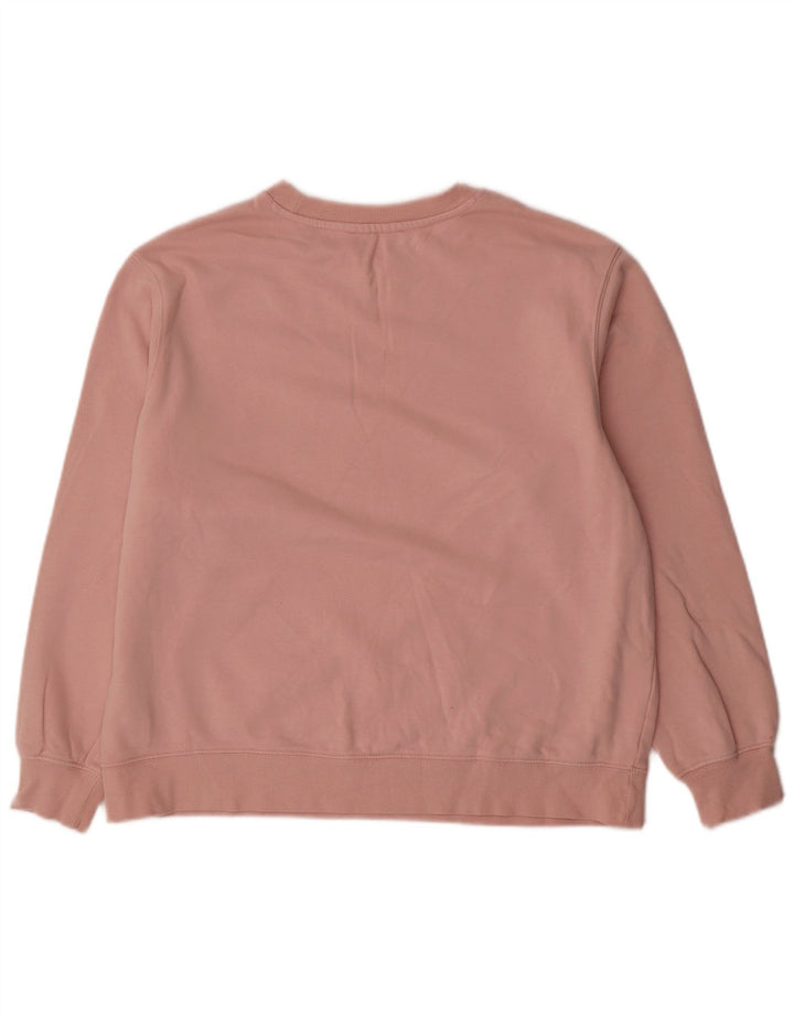 Marks & Spencer Dame Oversized Sweatshirt Jumper UK 14 Medium Pink Bomuld
