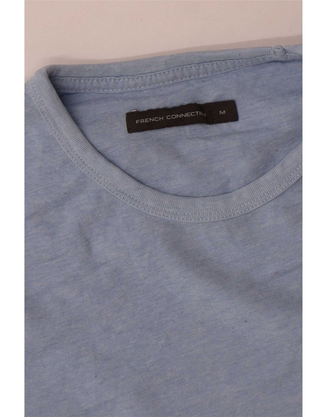 French Connection Herre T-shirt Top Medium Blå Bomuld