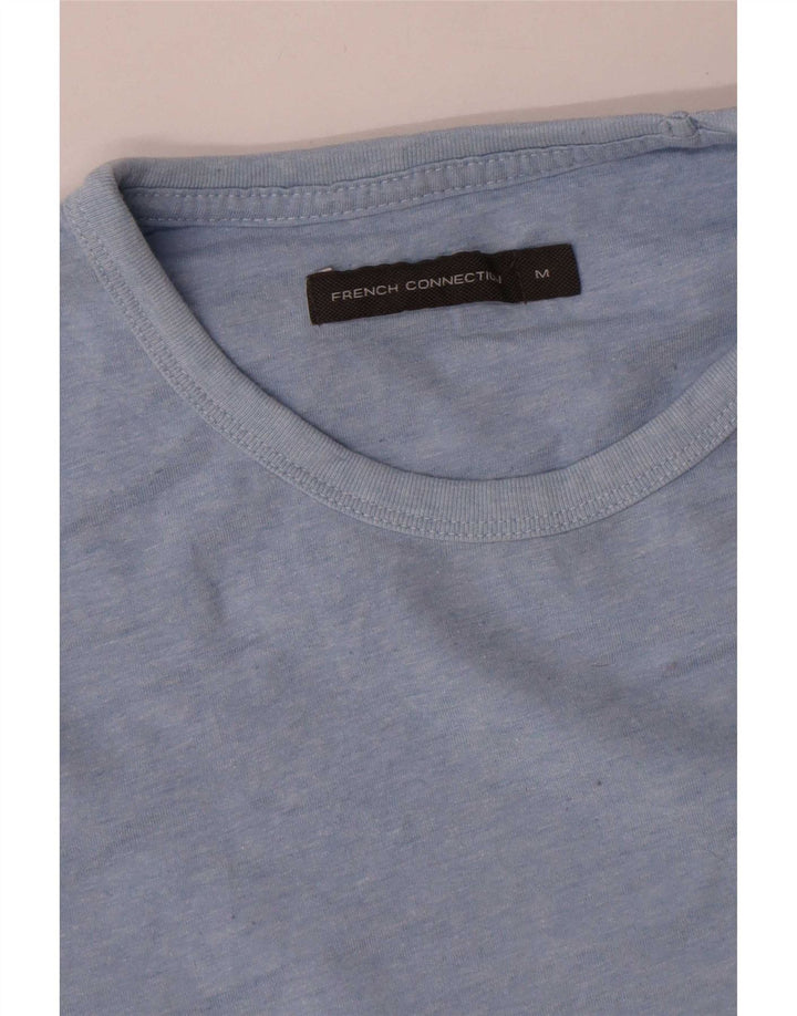 French Connection Herre T-shirt Top Medium Blå Bomuld