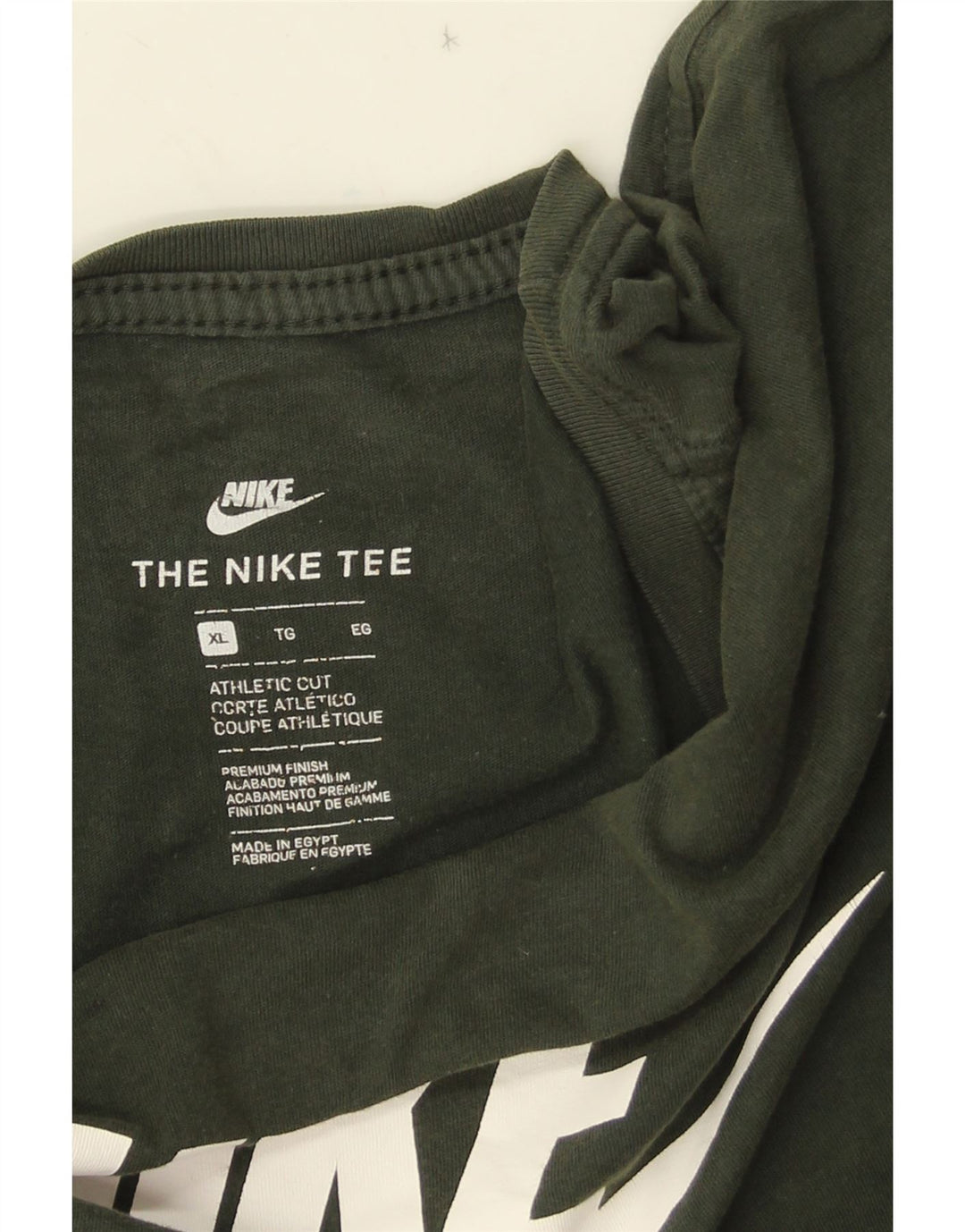 NIKE Herre Athletic Cut Grafisk T-Shirt Top XL Grøn