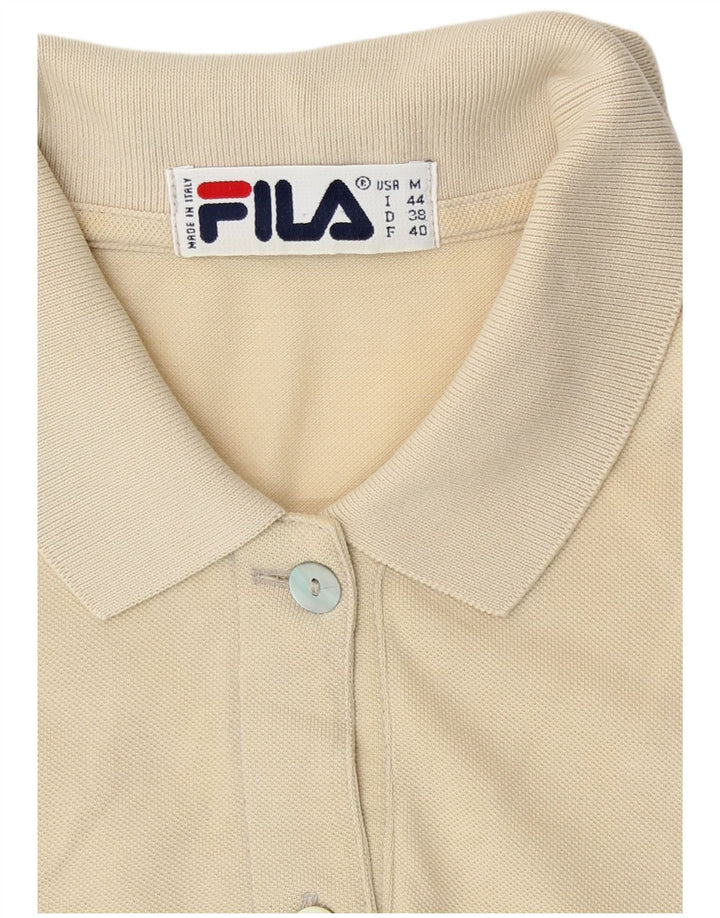 Fila Dame ærmeløs Polo Dress IT 44 Medium Beige Bomuld