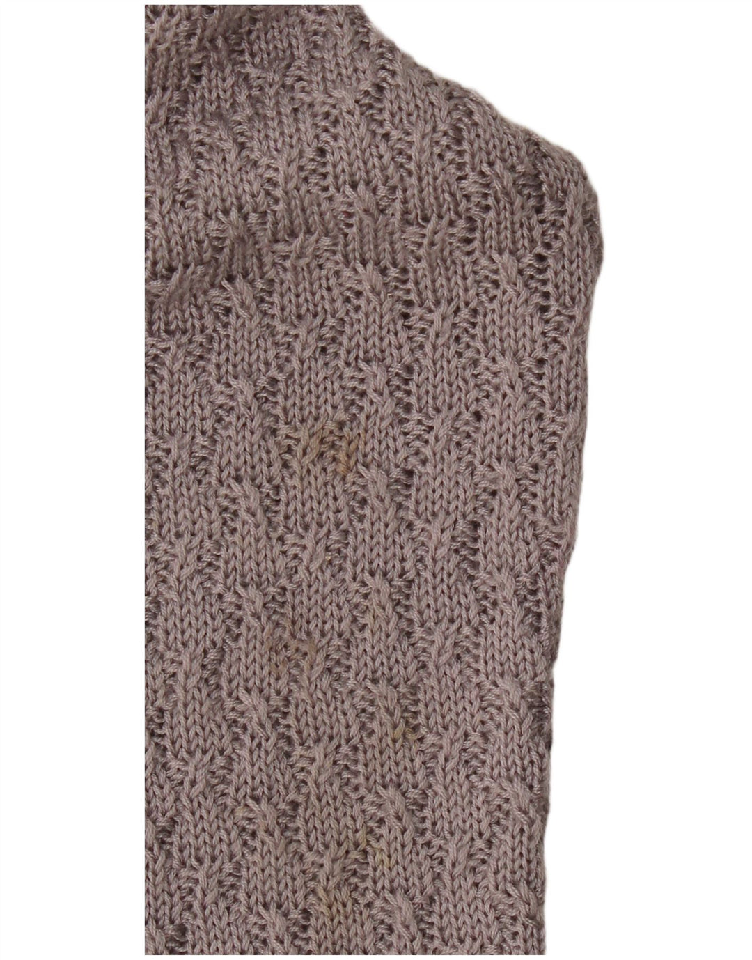 Vintage Dame Roll Neck Jumper Sweater UK 10 Small Grey Polyacrylic