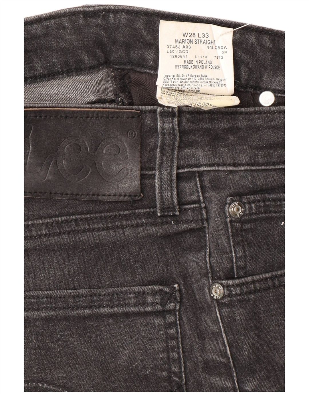 Lee Dame Marion Straight Jeans W28 L33 Grå Bomuld