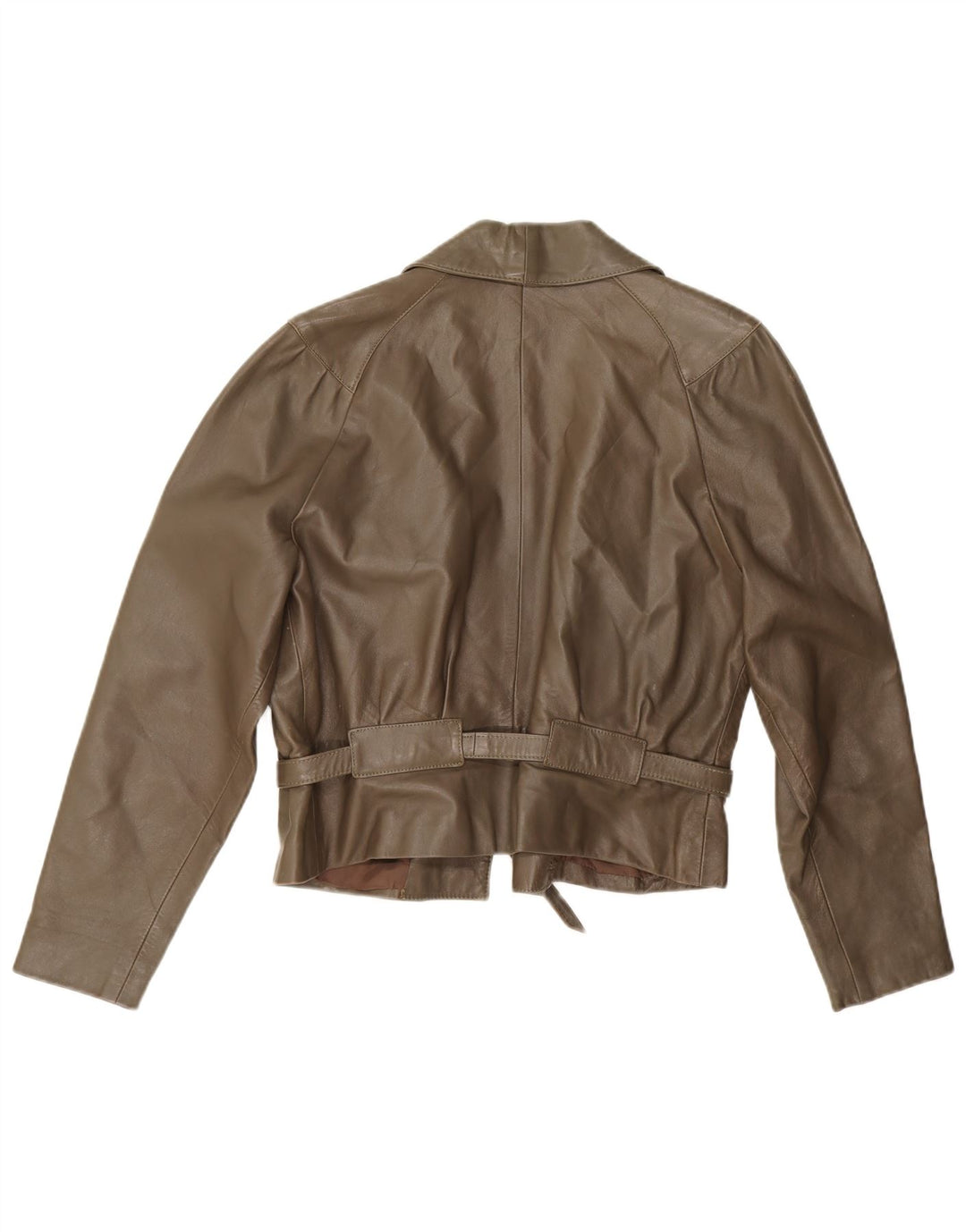 Vintage dame læderjakke UK 14 Medium Khaki