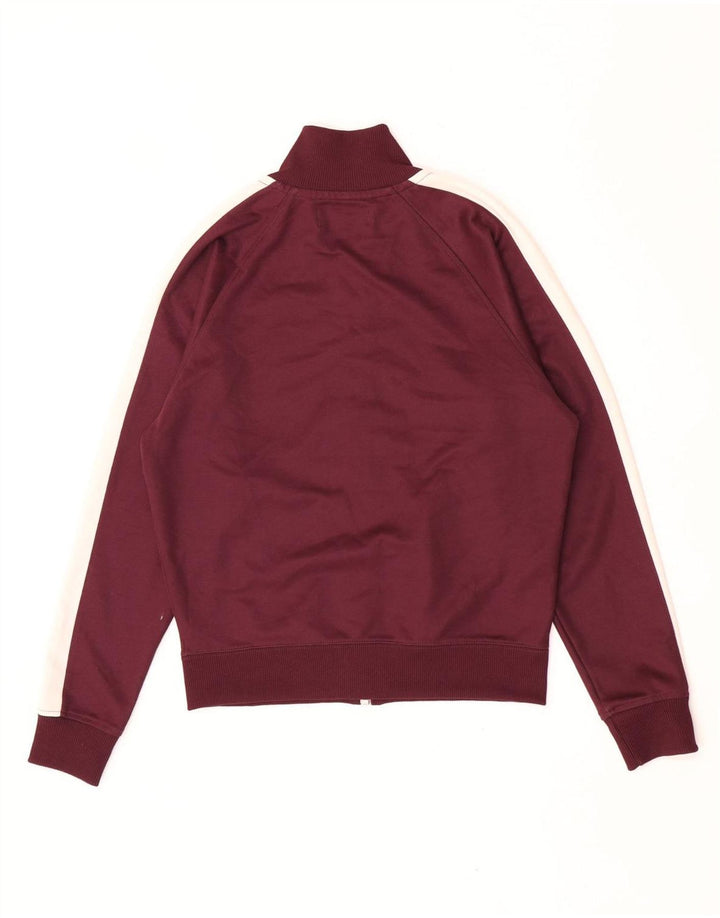 Fred Perry Boys træningsdragt topjakke 9-10 år Medium Maroon Colourblock