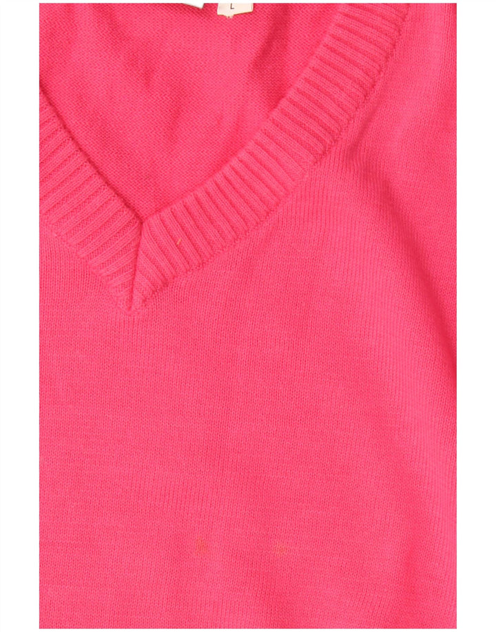 Lotto Dame V-hals sweater UK 16 Large Pink