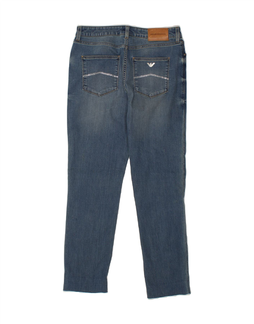 EMPORIO ARMANI Womens Slim Jeans W30 L28 Blue Lyocell Vintage Emporio Armani and Second-Hand Emporio Armani from Messina Hembry 