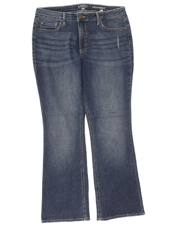 Lee Womens Riders Mid Rise Bootcut Jeans US 14 XL W34 L28 Blå Bomuld