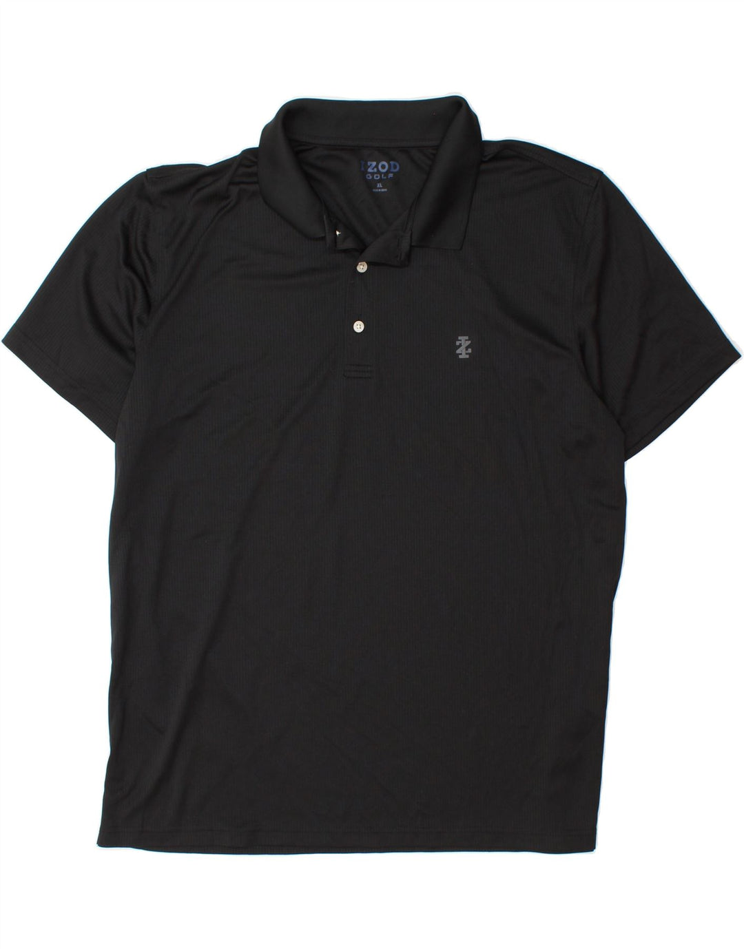 IZOD Mens Polo Shirt XL Black Polyester Vintage Izod and Second-Hand Izod from Messina Hembry 