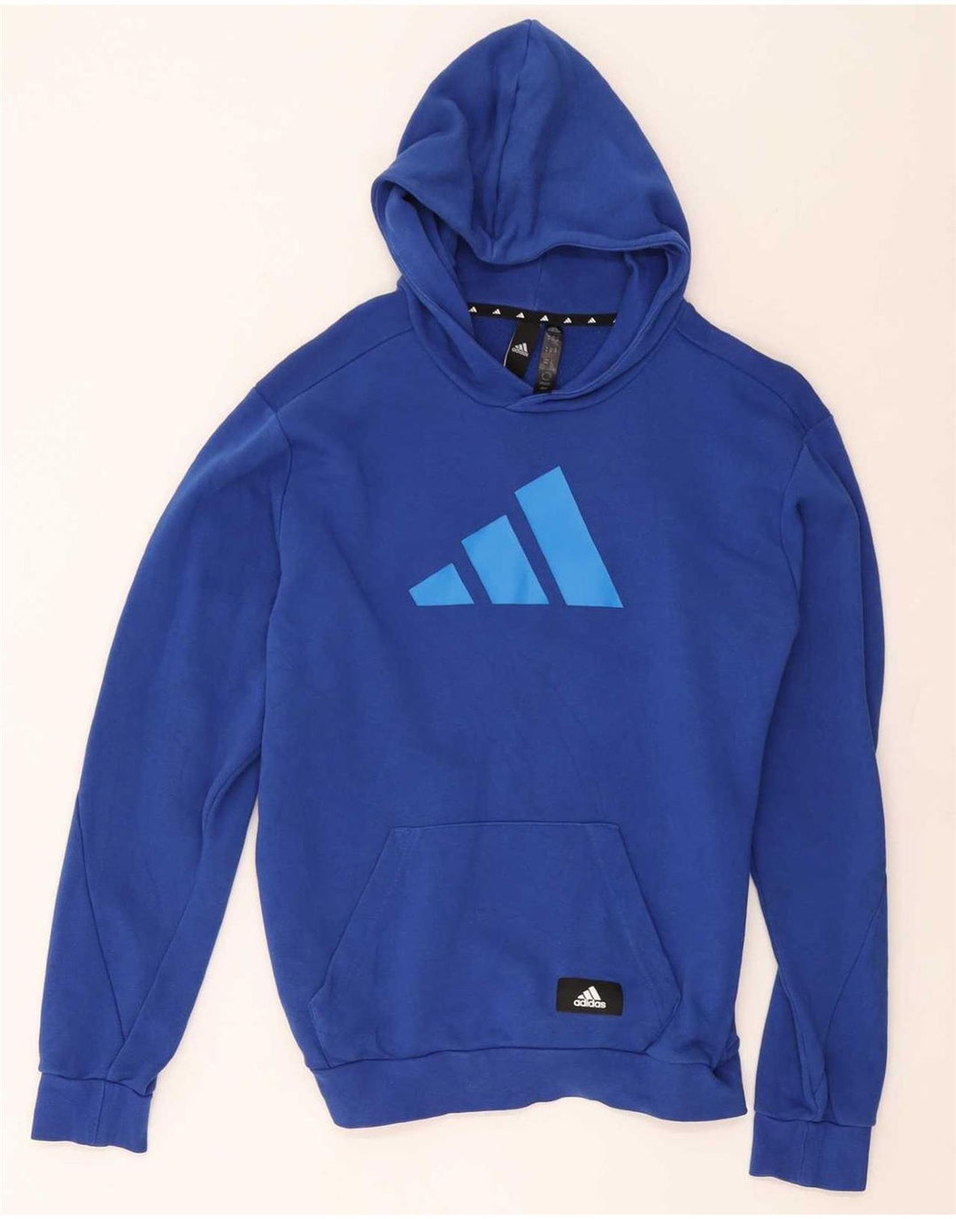 Adidas grafisk hættetrøje til mænd mellemblå